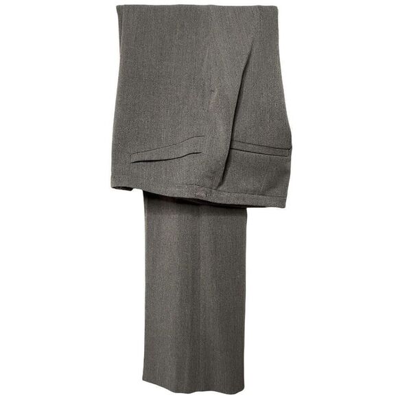 Chico's Gray Flare Leg Stretch Trousers Sz 00 Regular Front & Back Slit Pockets - Picture 1 of 6